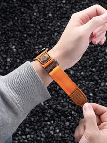 1条透气尼龙表带，带表扣，适用于 42mm、44mm、45mm、46mm、49mm，耐用运动智能手表替换表带，兼容Ultra2、Ultra SE2、SE 11、10、9、8、7、6、5、4、3、2、1系列 - 常規款 - 查看 4