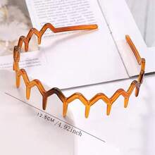 2pcs/3pcs/4pcs Fashion Non-Slip Headbands, Glossy Black And Leopard Print Combination, Stylish Headband With Teeth Wave Design, Home Skincare Headband, Suitable For Daily Face Washing Or Makeup - Multicolor - View 4