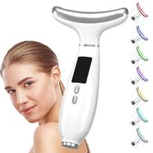 7-Color LED Face Massager, Multi-Functional Facial & Neck Skin Care Tool, Suitable For Home Skincare - Multicolor - View 11