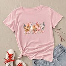 1/2/3pcs Easter Bunny Ear & Chicken Heat Transfer Prints, DIY Applique Patches For Clothing, T-Shirts, Hoodies, Canvas Bags, Hats, Pillows - L - View 5