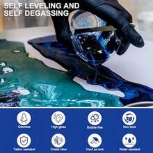 1000毫升/35.2盎司，500毫升/17.6盎司透明环氧树脂，1:1环氧树脂胶（含固化剂），完整环氧树脂套装，适用于艺术创作、表面涂层、模具制作 - A - 查看 2