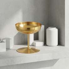 1pc Stainless Steel Ice Cream Cup, Dessert Cup, Champagne Cup With Pedestal, Pudding Cup, Martini Cup, Cocktail Cup, Wine Cup, Cake Cup, Sauce Cup, Appetizer Cup, Dessert Cup, Gold/Silver Stainless Steel 304 - Multicolor - View 5