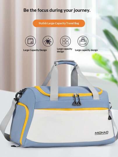 牛津布防水耐用旅行包，干湿分离设计，休闲户外旅行手提包，女士健身瑜伽包，男女通用短途旅行行李袋