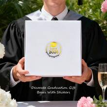 36pcs 2026 Graduation Stickers | Gold Foil Celebration Labels, Multipurpose For Hats, Gift Bags, Envelopes And Graduation Party Favors | Glossy Polyethylene, Self-Adhesive, Embroidered, Cartoon Themed, Ideal For Gift Bags, Envelopes And Graduation Party Decorations - View 6