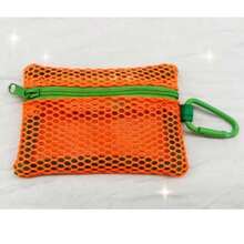 Mini Mesh Zipper Bag Cosmetic Pouch, Available In Multiple Colors, Convenient Coin Purse Key Holder Card Case Lipstick Bag Make Up Bag - Multicolor - View 19