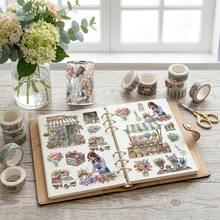 60mm*2m PET 人物拼贴胶带贴纸 垃圾日记 PET 遮蔽胶带 装饰日记剪贴簿贴纸 美观贴纸 - 查看 4