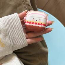 Cute Pink & Yellow Strawberry Cream Cake Expression Pro 2 Case, Compatible With Apple Pro, 3/4, Minimalist Design Compatible With Airpods 1/2, Lovely Case For Women - Multicolor - View 10