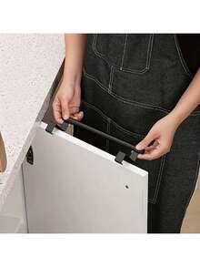 1个不锈钢毛巾架，免钻孔壁挂式毛巾架，带挂钩，节省空间，适用于浴室和厨房 - 查看 5