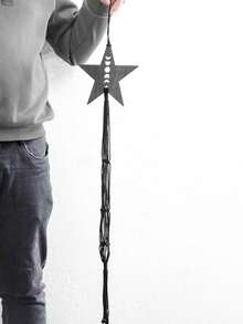 1个/2个手工编织月亮星星植物吊篮，波西米亚风室内悬挂式花盆，波西米亚家居装饰，黑色植物架，卧室客厅阳台墙面装饰，送给波西米亚植物爱好者的礼物，月相设计，星月装饰，乡村风家居装饰，中小型盆栽植物吊篮，波西米亚墙面艺术，星空家居装饰 - 彩色 - 查看 10