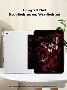 1个红色藤蔓蝴蝶图案平板保护套，兼容10.2英寸（2021/2020款）第十/九/八代（A16）三星Galaxy Tab A8，11英寸（2025款）第十一代，以及10.5英寸（2022款）三星Galaxy Tab A8，平板电脑保护套带笔槽，支持自动睡眠/唤醒功能。 - 彩色 - 查看 5