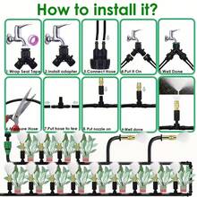 Automatic Drip Irrigation Set, Equipped With Brass Atomizing Nozzle, Suitable For Lawns, Potted Plants And Greenhouses, Lawn Automatic Drip Irrigation System, Potted Plant Greenhouse - Irrigation Kit - View 4