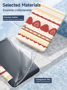 Ốp máy tính bảng và ốp sách điện tử Kindle họa tiết bánh dâu tây, tương thích với iPad thế hệ thứ 10, 11 inch/Air thế hệ thứ 4/Air thế hệ thứ 7/9.7 inch, tương thích với Samsung Galaxy Tab A9 Plus, Kindle (thế hệ thứ 11 - phiên bản 2024) (6 inch), Kindle Paperwhite thế hệ thứ 12 2024. Đây là món quà Giáng sinh tuyệt vời với họa tiết đơn giản và thời trang. - Nhiều màu - Xem 9