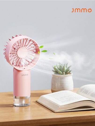 JMMO Portable Fan With Spray Humidifier, USB Rechargeable Fan With Water Mist, 3 Wind Speeds, Lightweight Handheld Mini Fan For Makeup Office Travel Camping Indoor Outdoor Back To School Holiday Vacation Summer Essentials, Pink