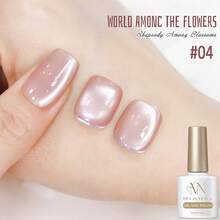 MIANEL GEL 10毫升 2026新款花卉缎面猫眼凝胶指甲油，冰晶透明裸色玻璃珠猫眼指甲油，白色指甲油，蓝色指甲油，纯色指甲油，沙龙专用 - 彩色 - 查看 8