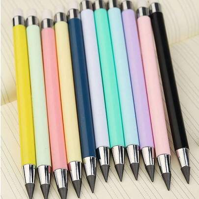 1-12pcs HB Eternal Pencils, Black, High-Tech, Unbreakable, No Need To Sharpen, Sketching Pencils, Father's Day Gift, Mother's Day Gift, Gift For Friends, Back To School