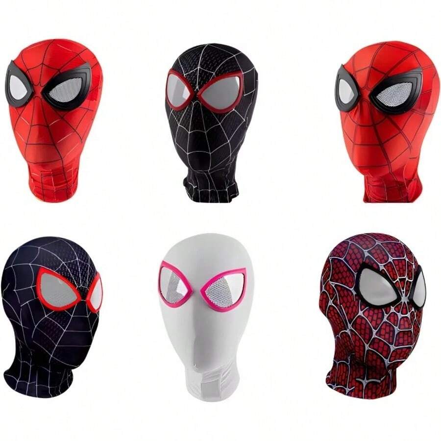 Mặt nạ dành cho người lớn và trẻ em, trang phục cosplay kiểu Miles Morales, quà tặng thú vị cho bữa tiệc Halloween, thiết kế lưới thoáng khí. - Xem 1