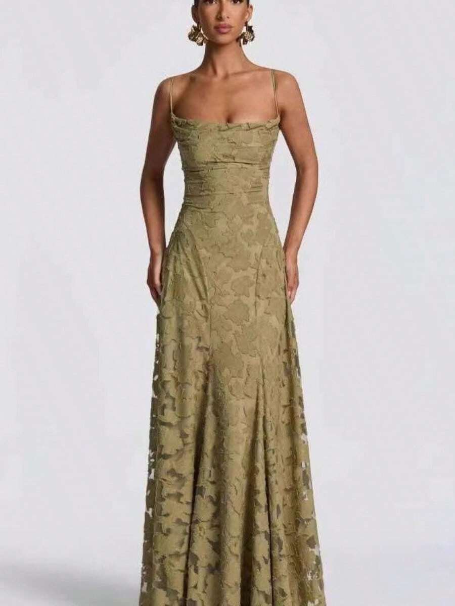 New Fashionable Versatile Spicy Girl Style Burgundy Sexy Slip Dress - Green - View 1