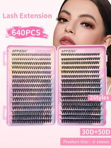 570/640 sợi mi giả mềm mại và cong, độ dày 30D/40D/50D/60D/80D/100D, hỗn hợp 8-16mm, 32 hàng, độ dày 0.07mm, mi giả lông chồn chống thấm nước, nhẹ, hiệu ứng 3D cho kiểu trang điểm từ tự nhiên đến ấn tượng, tiện lợi để sử dụng hàng ngày hoặc trong các dịp đặc biệt. - màu đen - Xem 9