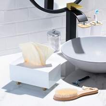 Tissue Box & Rack - White - View 4