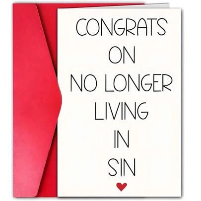 1 pieza Tarjeta de boda elegante Felicitaciones Tarjeta de boda Tarjeta de boda para familias, Tarjeta de boda Papyrus, Tarjeta de boda divertida, Tarjeta de boda para mejor amigo, Tarjeta de celebración de boda, Mejor tarjeta de regalo de boda