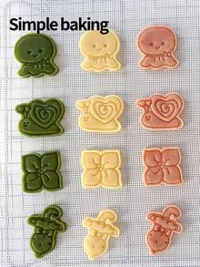 A Cute Japanese-Style Cookie Cutter, With Patterns Of Sunny Dolls, Snails And Umbrellas, And A Kitchen-Themed Cookie Mold For Family Baking. - View 7