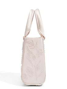 Pearl Embroidered Satin Handbag, Cheongsam Party Clutch, Chain Shoulder Bag For Women - Beige - View 7