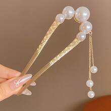 Kẹp tóc đính ngọc trai hình hoa, kẹp tóc búi tối giản kiểu Trung Quốc mới, phụ kiện tóc cho trang phục Hanfu và vũ công. - Nhiều màu - Xem 11