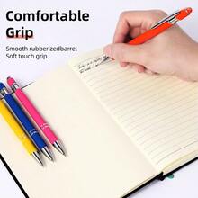 8 Pack Ballpoint Pen 2 - In - 1 Stylus Retractable Metal Stylus Pens Screens With Stylus Tip, 1.0 Mm Black Ink - 8 PACK - View 3