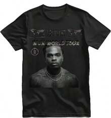 Gunna Wun World Tour T Shirt Rapper Concert Tee Hip Hop Graphic Shirt Music Merch Unisex Men Women - màu đen - Xem 1