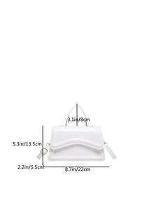 Minimalist Stylish Casual Handbag, New Retro Fashion Underarm Bag, Solid Color Shoulder Bag For Commuting - Beige - View 3