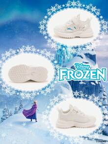 Disney Authorized Collaboration With Frozen | A Pair Of  Children's Sports Shoes, Including  Princess Sports Shoes, Anna Princess Sports Shoes, And Arendelle Princess Sports Shoes, Suitable For Daily Holiday Sports And Outdoor Wear. Comfortable, Slip Resistant, Wear-Resistant, And Breathable To The Soles Of The Feet (Children's Sports Shoes, Children's Shoes, Girls' Shoes, Girls' Shoes) - White - View 4