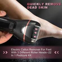 13 In 1 Electric Foot Grinder File Callus Remover Machine Pedicure Device Foot Care Tools Feet For Heels Remove Dead Skin Rechargeable 1200mAh - Black - View 8
