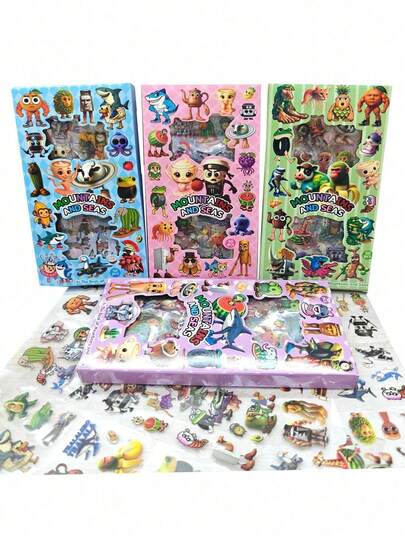 50 piezas/Libro Pegatinas de dibujos animados Suhail - Pegatinas adhesivas reutilizables adecuadas para teléfonos, equipaje y regalos de fiesta - Colores mixtos vibrantes perfectos para regalos navideños y decoración creativa