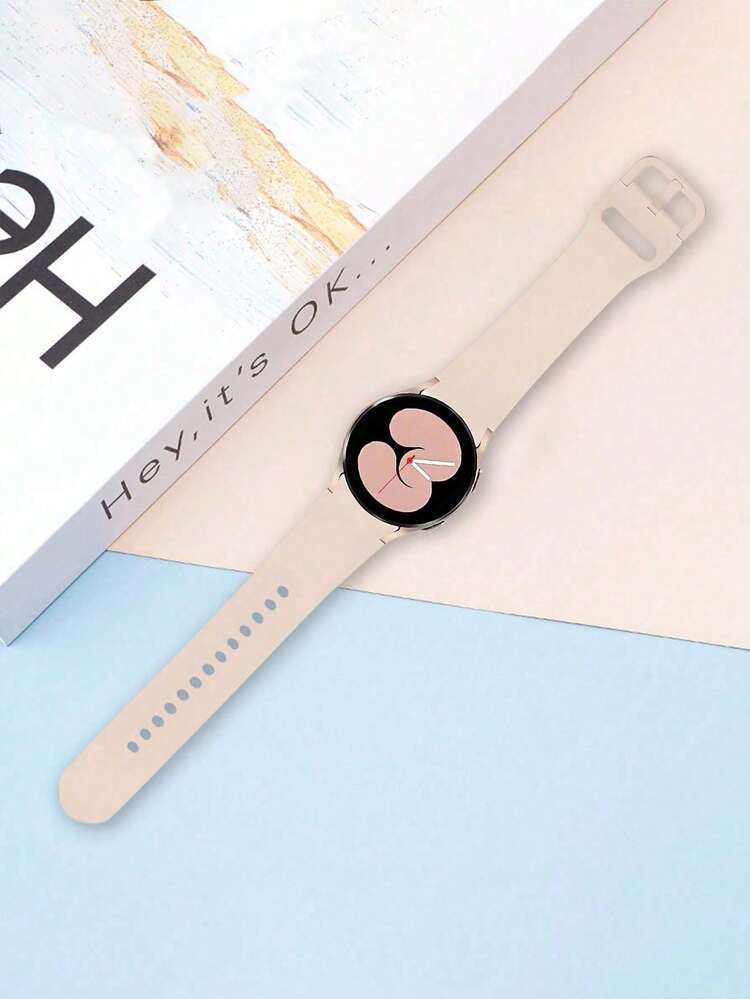 20mm Outdoor Sports Silicone Watch Band, Compatible With Samsung Galaxy Watch 7 FE 6 5 4 40mm 44mm, Watch 5 Pro 45 44mm, Watch 6 43mm, Watch 4 Classic 46mm, Waterproof Sweatproof Light Pink For Women - Baby Pink - View 7