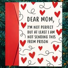 1 Cute "Mom" Greeting Card | Perfect For Mother's Day, Housewarming, Birthday Celebrations, And Warm Family Greeting Cards, Made Of Paper Material - Multicolor - View 2