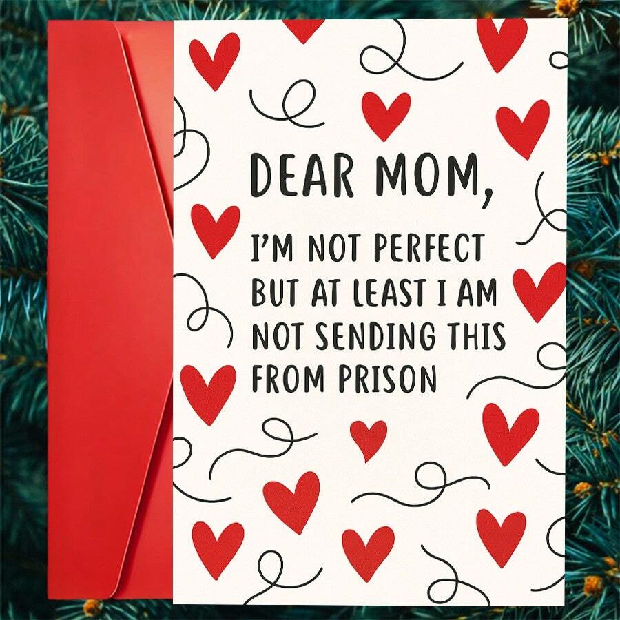 1 Cute "Mom" Greeting Card | Perfect For Mother's Day, Housewarming, Birthday Celebrations, And Warm Family Greeting Cards, Made Of Paper Material