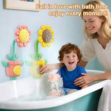 Đồ chơi tắm hình hoa hướng dương | Đồ chơi tắm cho bé, đồ chơi phun nước trong hồ bơi, hình hoa hướng dương hoạt hình, phụ kiện đồ chơi chơi nước cho bé trai và bé gái - Nhiều màu - Xem 3