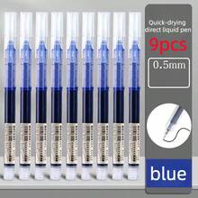 9pcs Quick-Drying Ballpoint Pens, 0.5mm Black/Blue/Red, Suitable For Studying, Writing, Office Use, Back To School Season, Can Be Student Gift (Random Style) - Sets - View 12