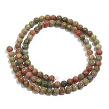 4/6/8/10/12毫米天然绿帘石珠，圆形散珠，适用于珠宝制作 - unakite - 查看 10