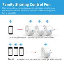 16A WiFi Smart Plug With Energy Power Monitor & Voice Control, Compatible With Alexa And Tuya Smart Life App, Remote Control Timer Countdown Outlet Socket For Home Appliances, Easy Sharing Function - US B Type Plug(110-127V) - View 7