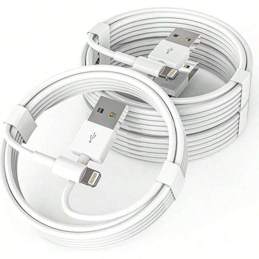 White PVC Data Line 3.3ft 100cm/ 6.6ft 200cm USB Charger Cable Compatible With Apple Compatible With IPhone, USB To Lightning Cord, Fast Charging, Long Chargers For Compatible With IPhone 12/11/11Pro/11Max/ X/XS/XR/XS Max/8/7/6,Fast Charging USB Lightning Cable For Compatible With IPhone 11 12 13 14 Pro Max Data Line For Compatible With IPhone 7 8 Plus USB Charger Women's Day Gift