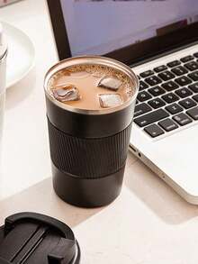 1pc Double-Layer Stainless Steel Insulated Coffee Cup, Mug, Water Bottle, Travel Tumbler, Office Cup, Back To School, Ramadan Gift - Multicolor - View 4