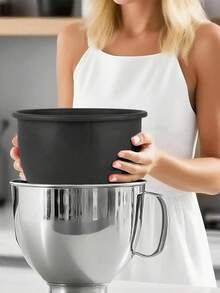 1pc Silicone Liner Pad, Suitable For Mixing Bowl With Lid Of Blender, Easy To Clean Mixing Bowl Liner. Kitchen Accessory, Dough Bowl, Fermentation Bowl! Blender Accessory! Kitchen Baking Supplies - Multicolor - View 3