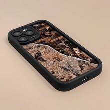Collage con temática de  de estética marrón.funda de teléfono Fundas compatibles con ,Apple,VIVO,OPPO,,, y Honor.Fabricadas en silicona TPU,ofrecen protección contra golpes y caídas. - Negro - Ver 2