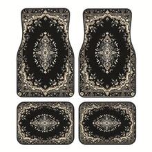 4Pcs Retro European Pattern Printed Car Floor Mat, GM Mat Is Suitable For All Seasons, Suitable For Cars, SUVs, Christmas Gifts For Men, Women, Car Interior Accessories - Bộ bốn món phong cách châu Âu cổ điển - Xem 6