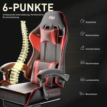 HLONONE Gaming Chairs - 黑紅 - 查看 6