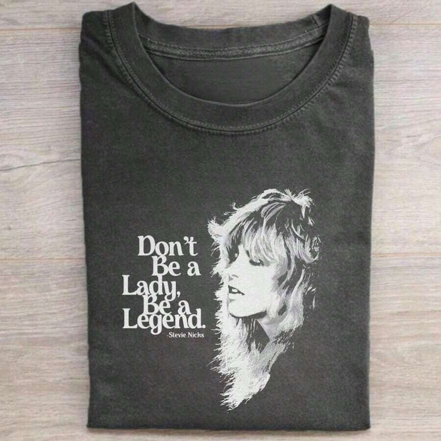 2026 Summer TopsFleetwood Graphic T-Shirt, Retro Rock Music Tee Black ShirtLoose And Comfortable Summer Clothing For Women T-Shirts For Women - 黑色 3 - 查看 1
