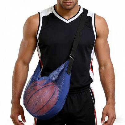 Bolsa de baloncesto diagonal multifuncional para actividades al aire libre, mochila deportiva y de ocio, bolsa de almacenamiento para entrenamiento de balones, unisex, adecuada para deportes al aire almacenamiento de balones