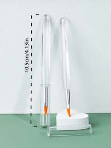 20支/10支/1支便携式唇刷（带盖），旅行化妆工具，美容工具，多功能刷具，美甲刷，美甲工具 - 無色 - 查看 7