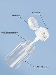 1/2/3pcs Makeup Remover Water Refillable Bottles, Transparent Toner Bottles, Cosmetic Nail Polish Remover Empty Bottles - Multicolor - View 11